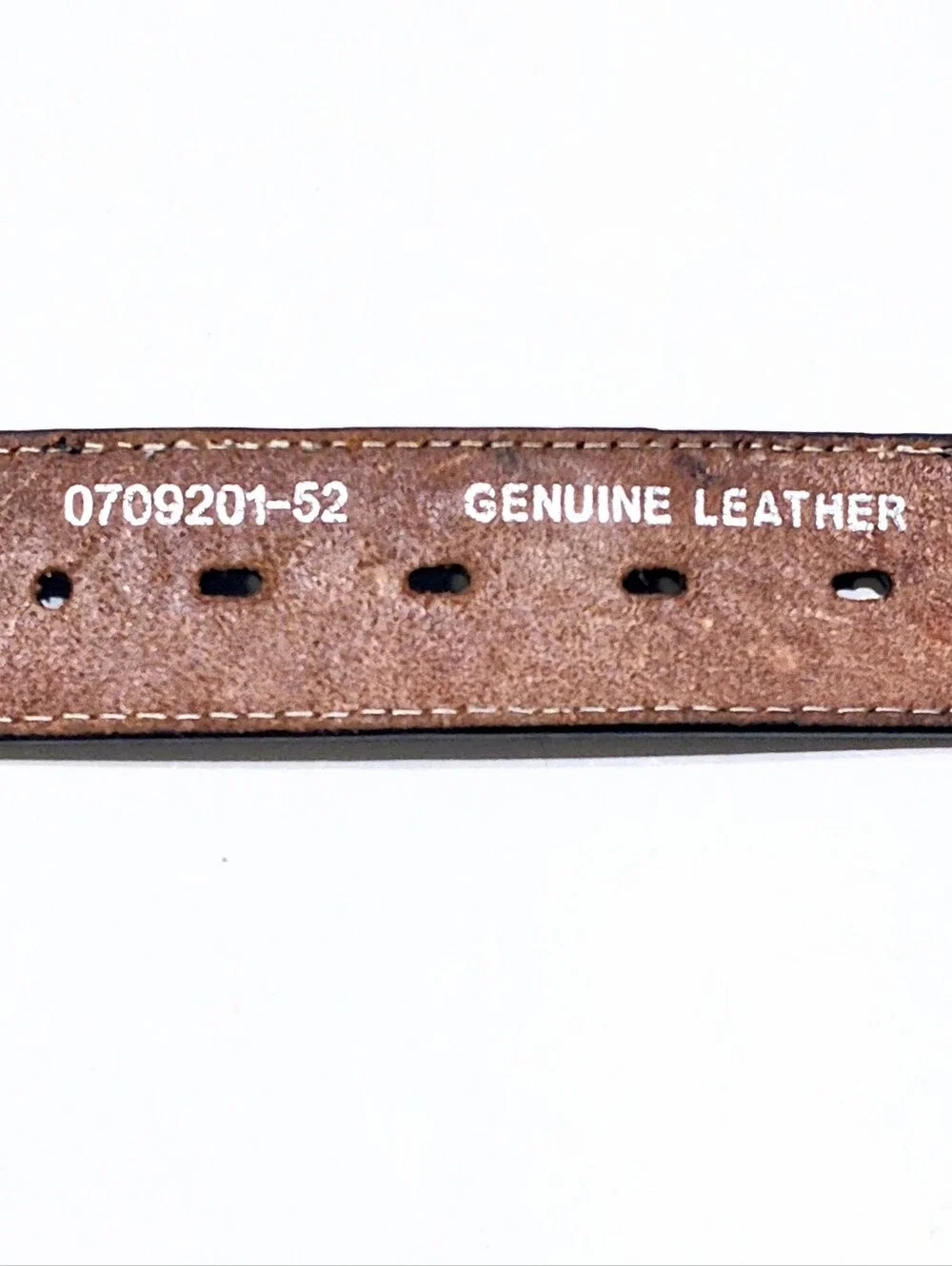 Double S Belt Collection Genuine Leather Black Tooled Western Belt Strap Size 52
